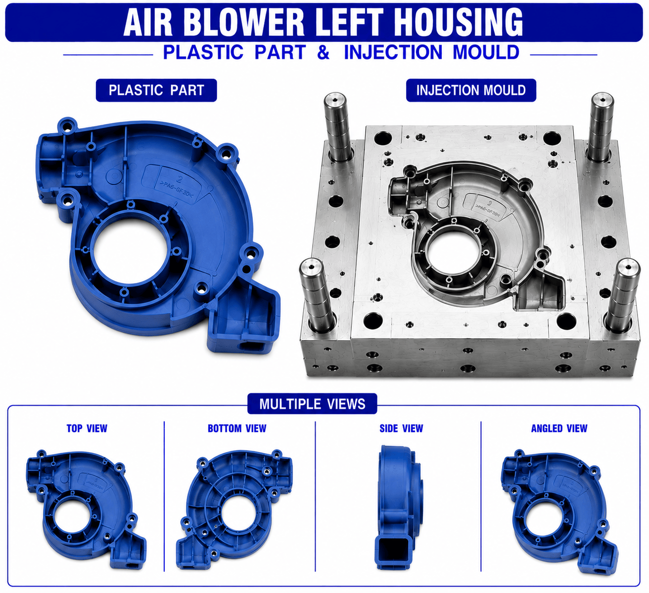 Air Blower Plastic Left Housing Mould and Moulding Services